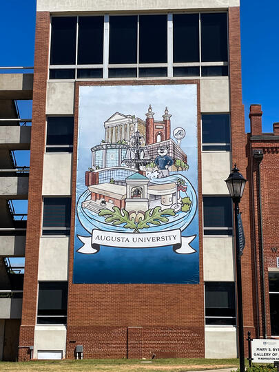 Washington Hall Landmark Illustration Banner