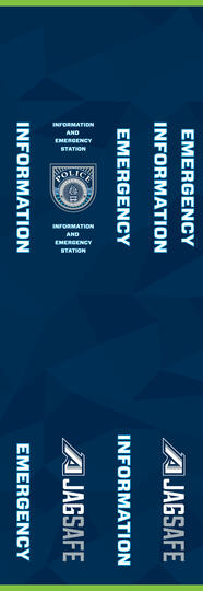 Emergency Services and Information Pole Wrap Design