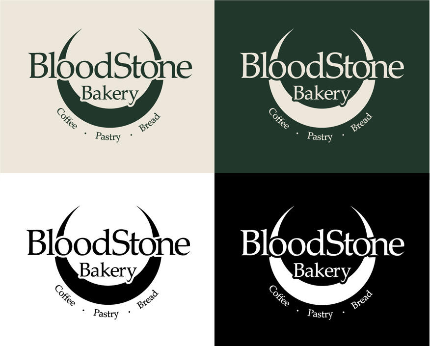 BloodStone Bakery Logo Variations
